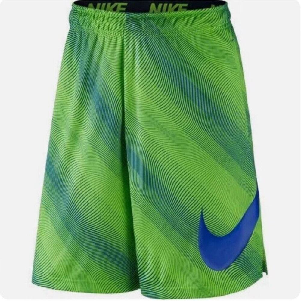 Nike Green Nike FLY 9 Linear Flow Training Shorts Sz L